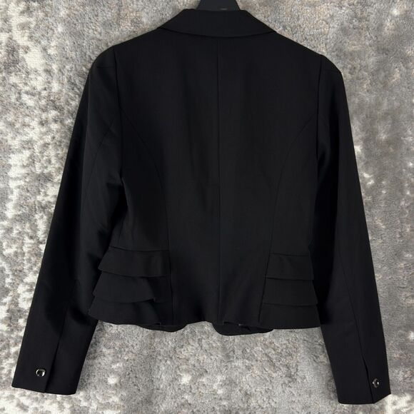 Forever 21 Sz S Black Single Button Blazer Jacket Career Work Office - Picture 3 of 8